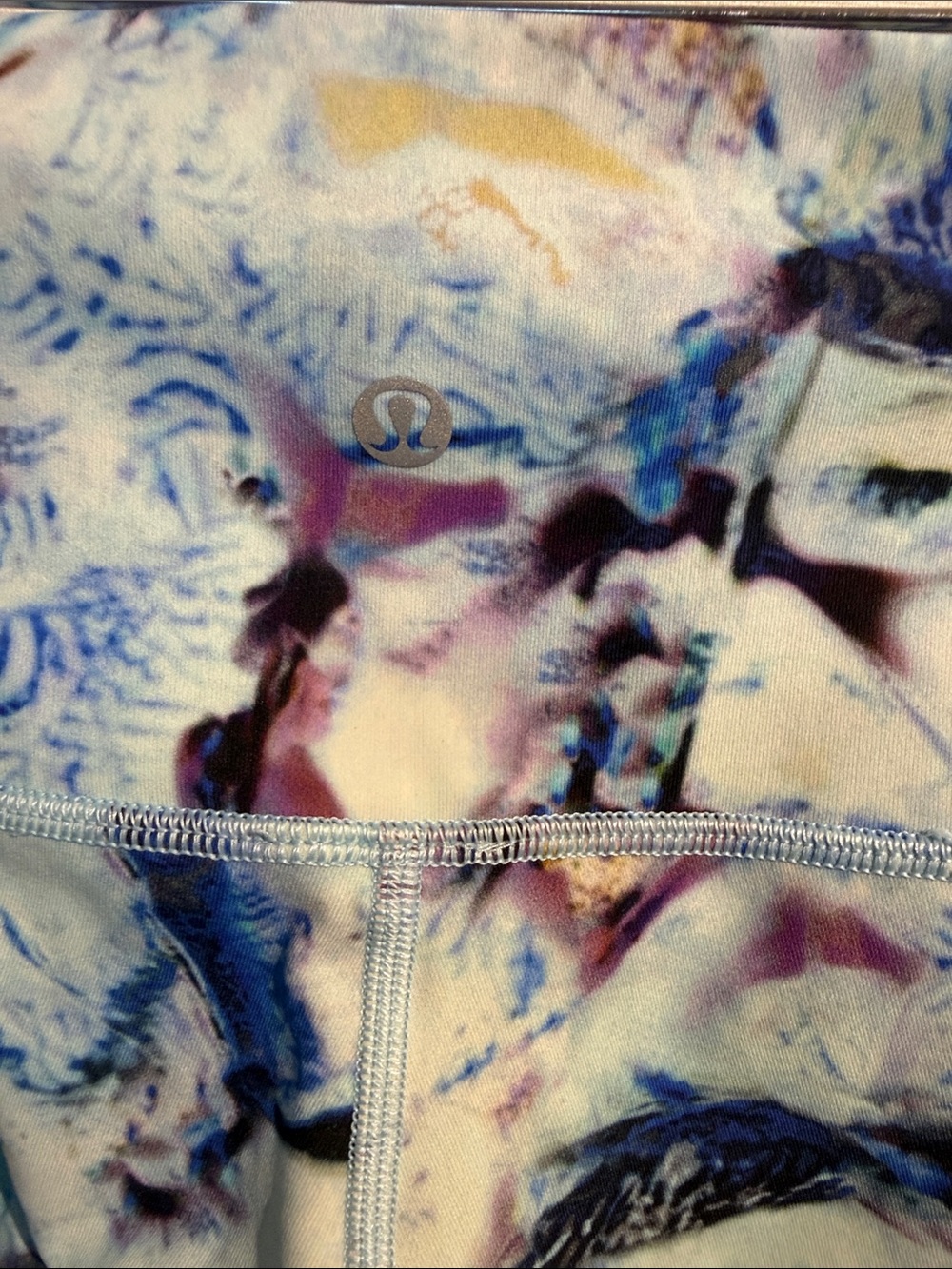 Watercolor lululemon Leggings in Blue & Purple - Picture 2 of 3
